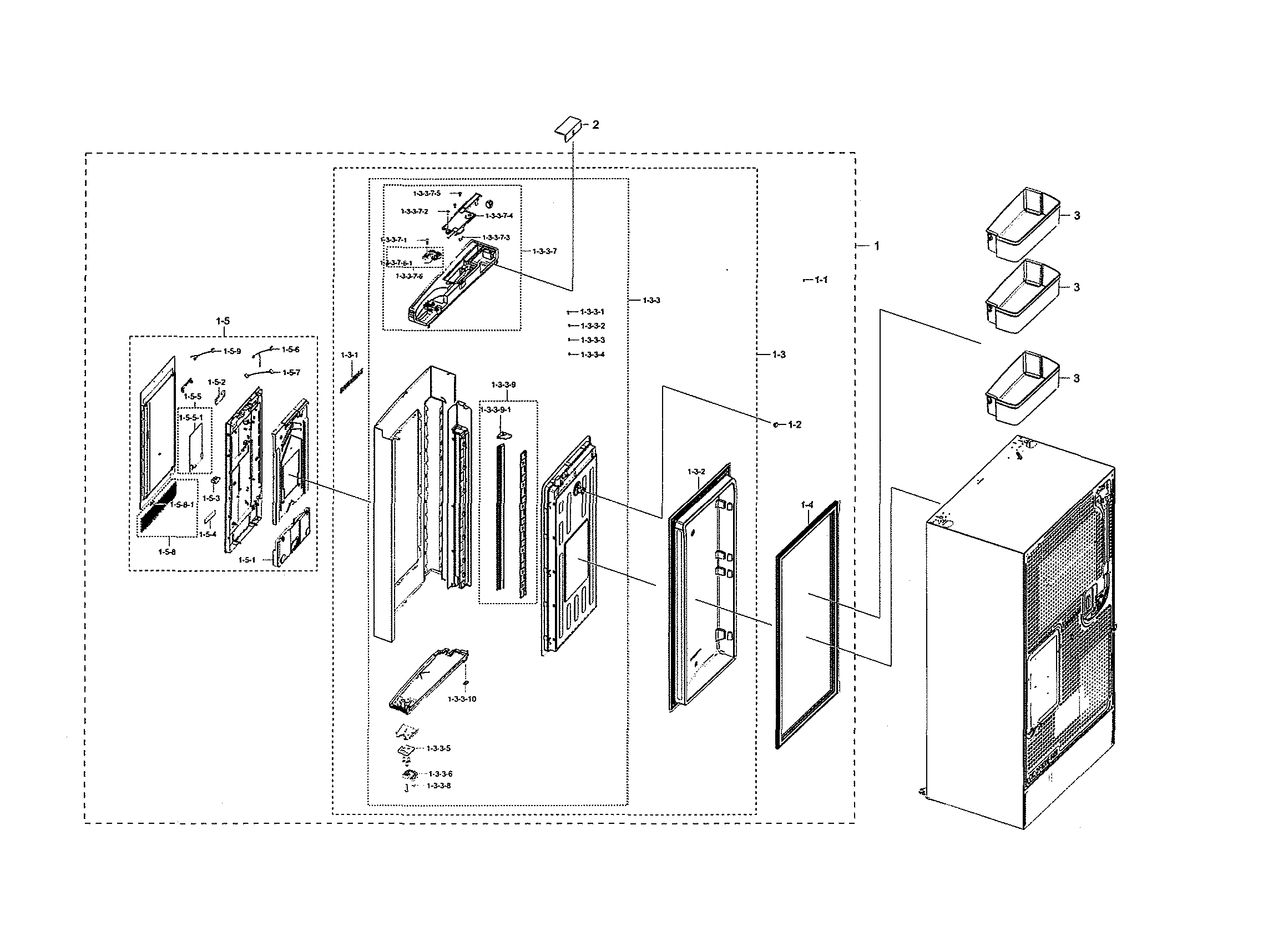Right refrigerator door