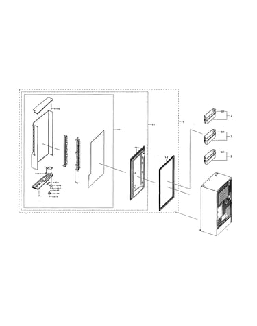 Left freezer door