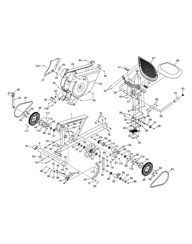 Base/pulley/backrest/handles