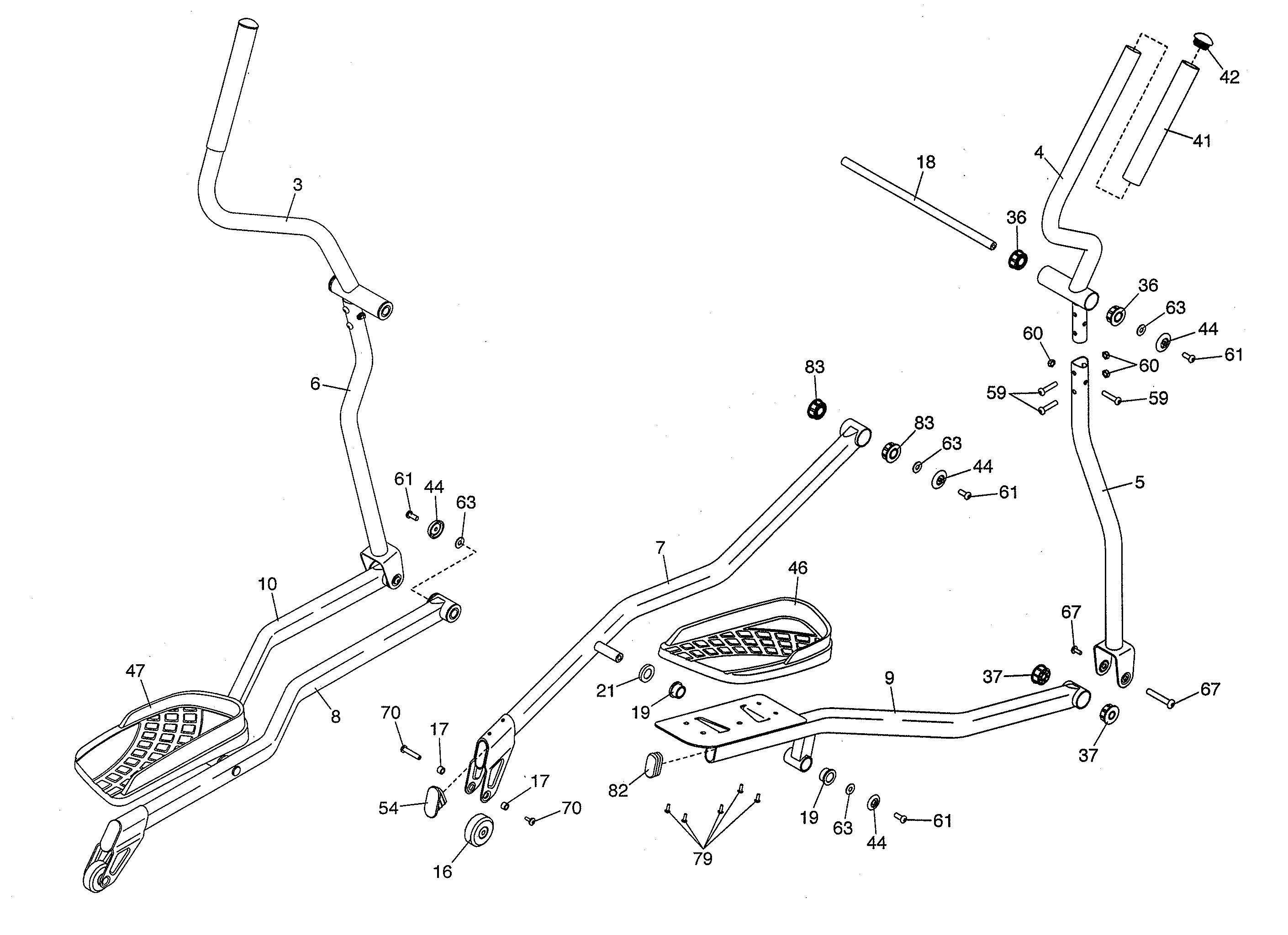Uprights/pedals