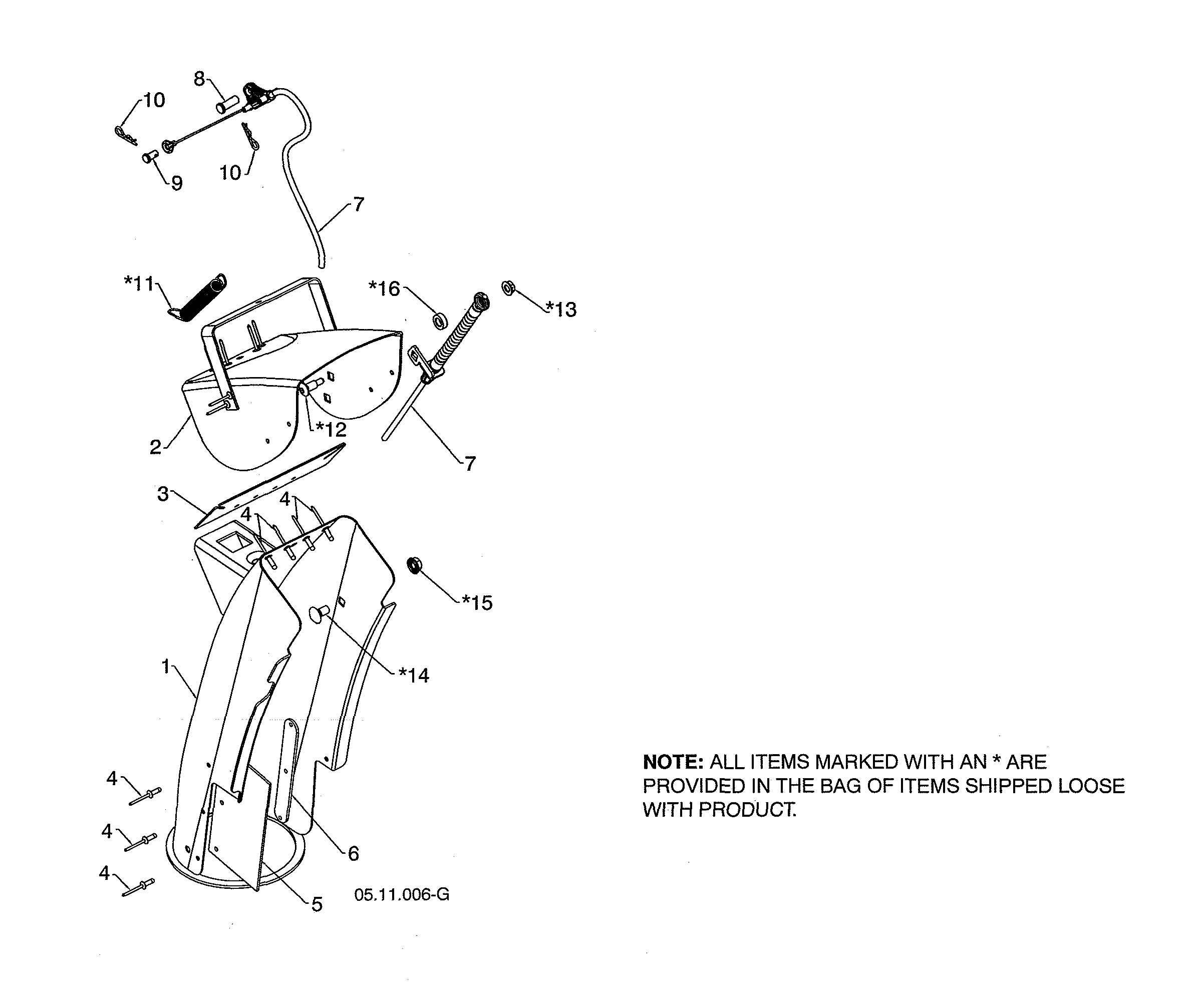 Chute weldment/deflector assy