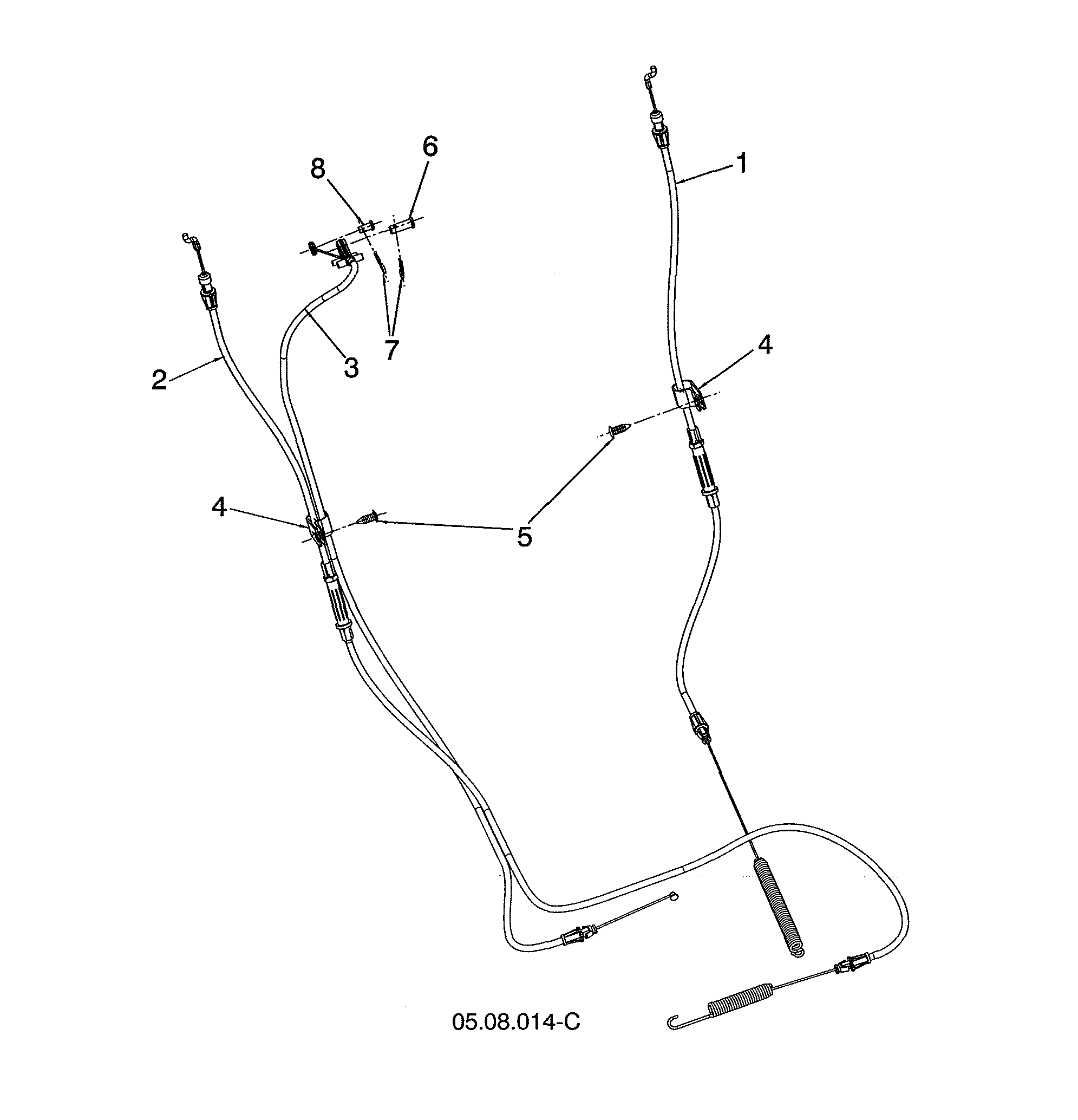 Control drive & auger cables