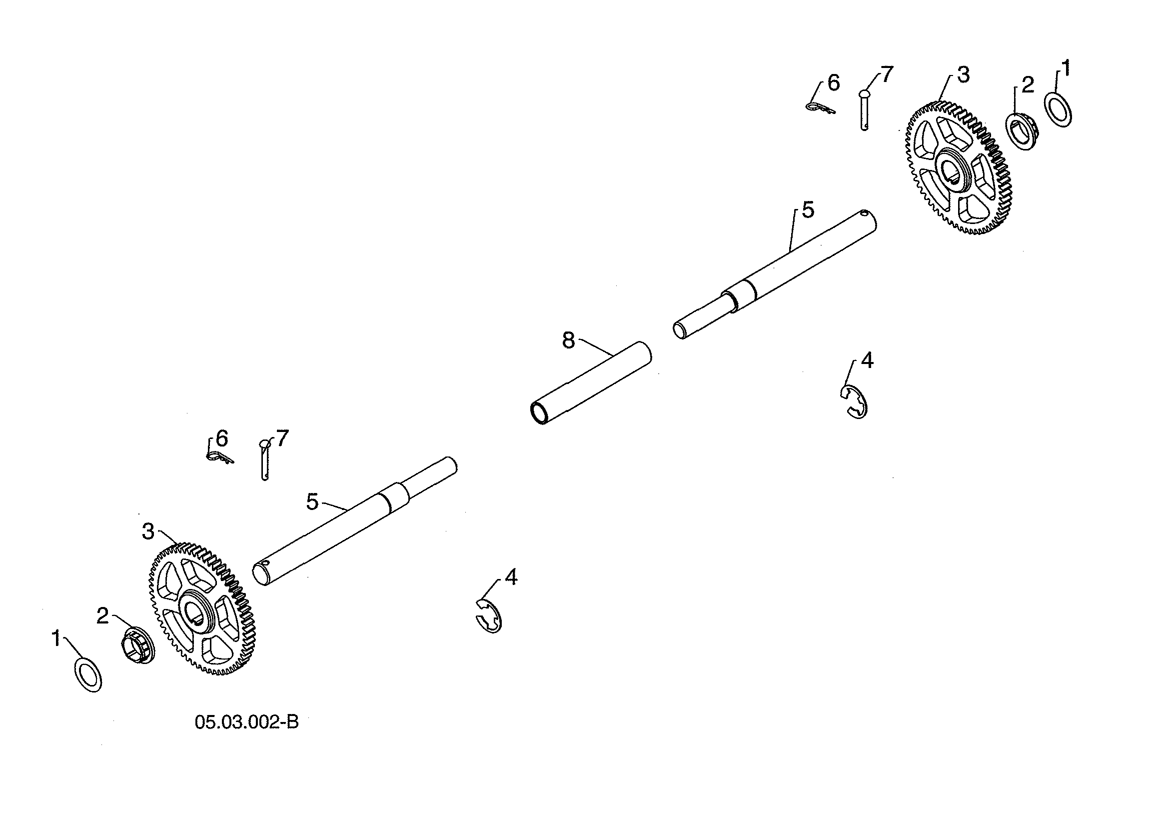 Axle shaft/gears