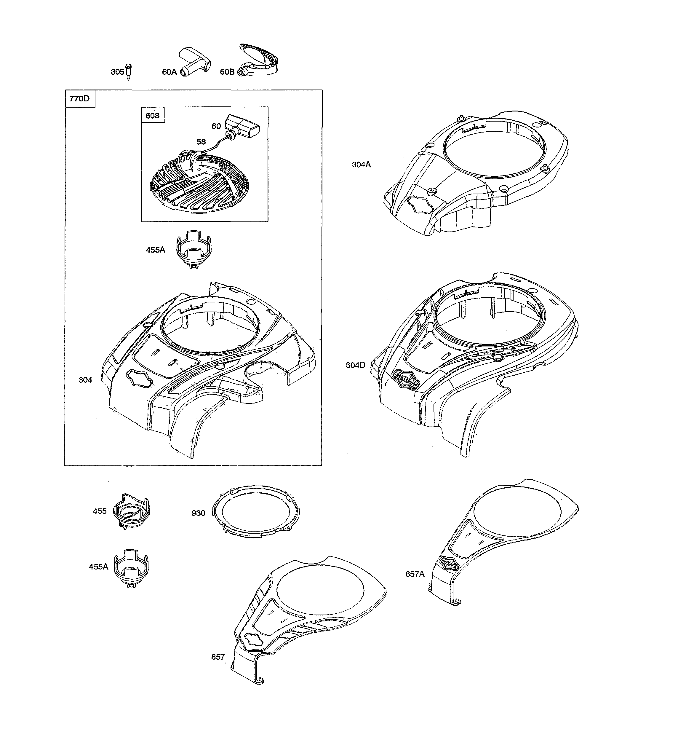 BLOWER HOUSING/REWIND STARTER