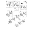 Briggs & Stratton 09P702-0147-F1 exhaust system/fuel supply diagram