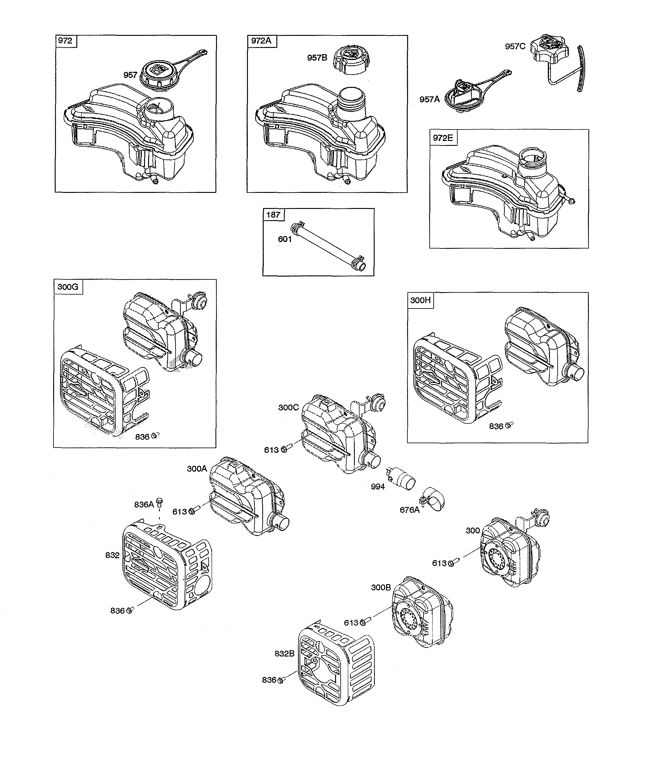 Exhaust system/fuel supply