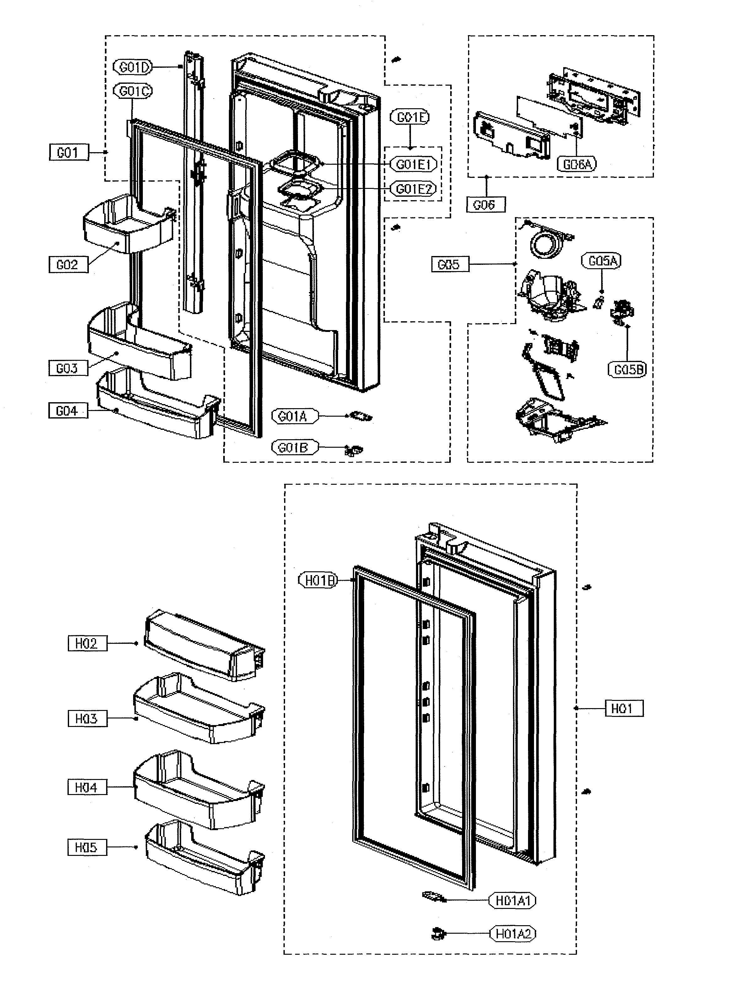 Refrigerator door
