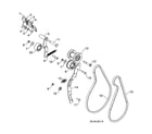 Husqvarna ST224-96193009604 pulley/belts/arm idler diagram