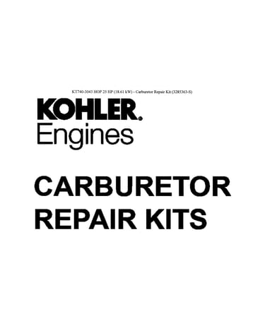 Carburetor repair kits