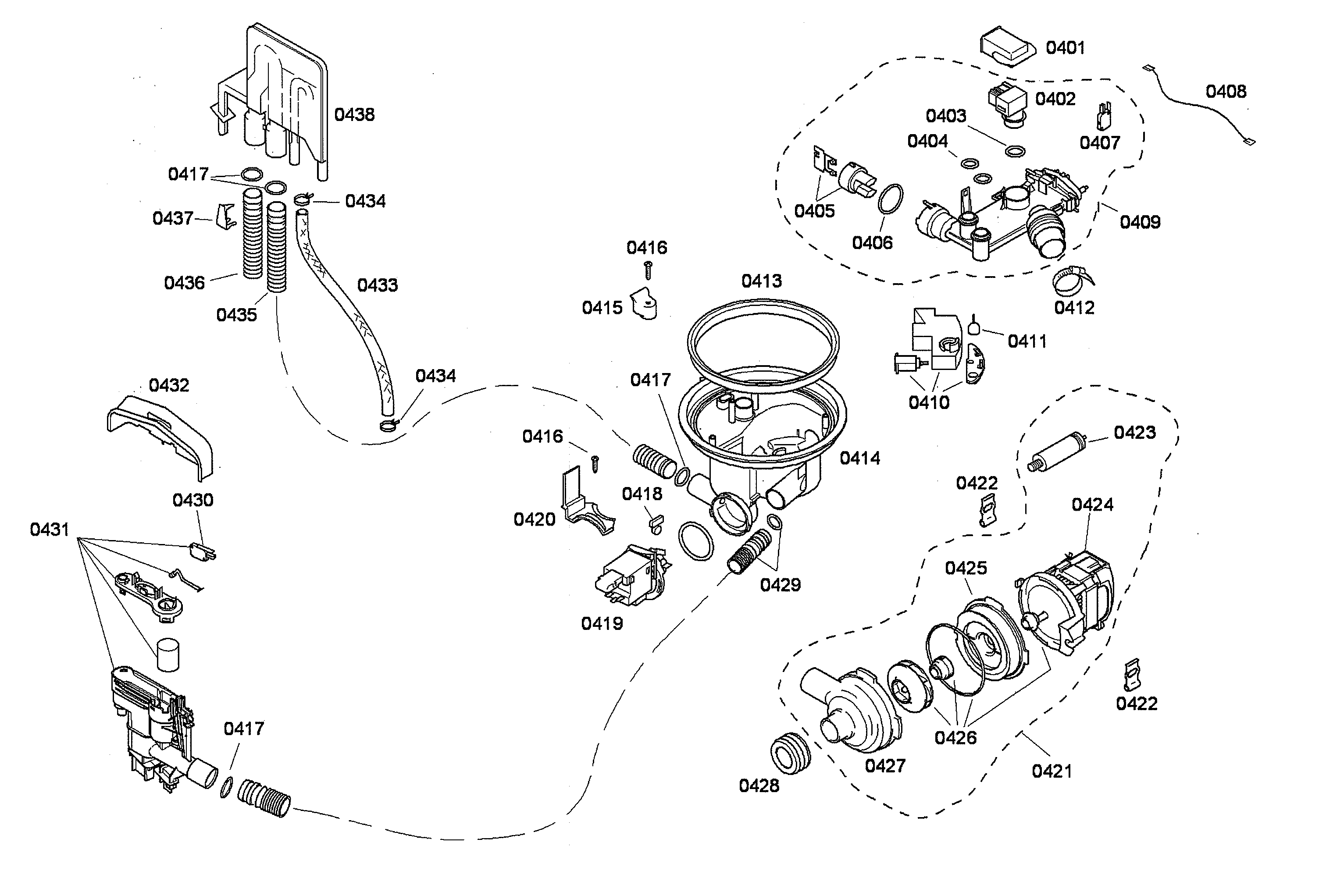 Heater/sump/pump