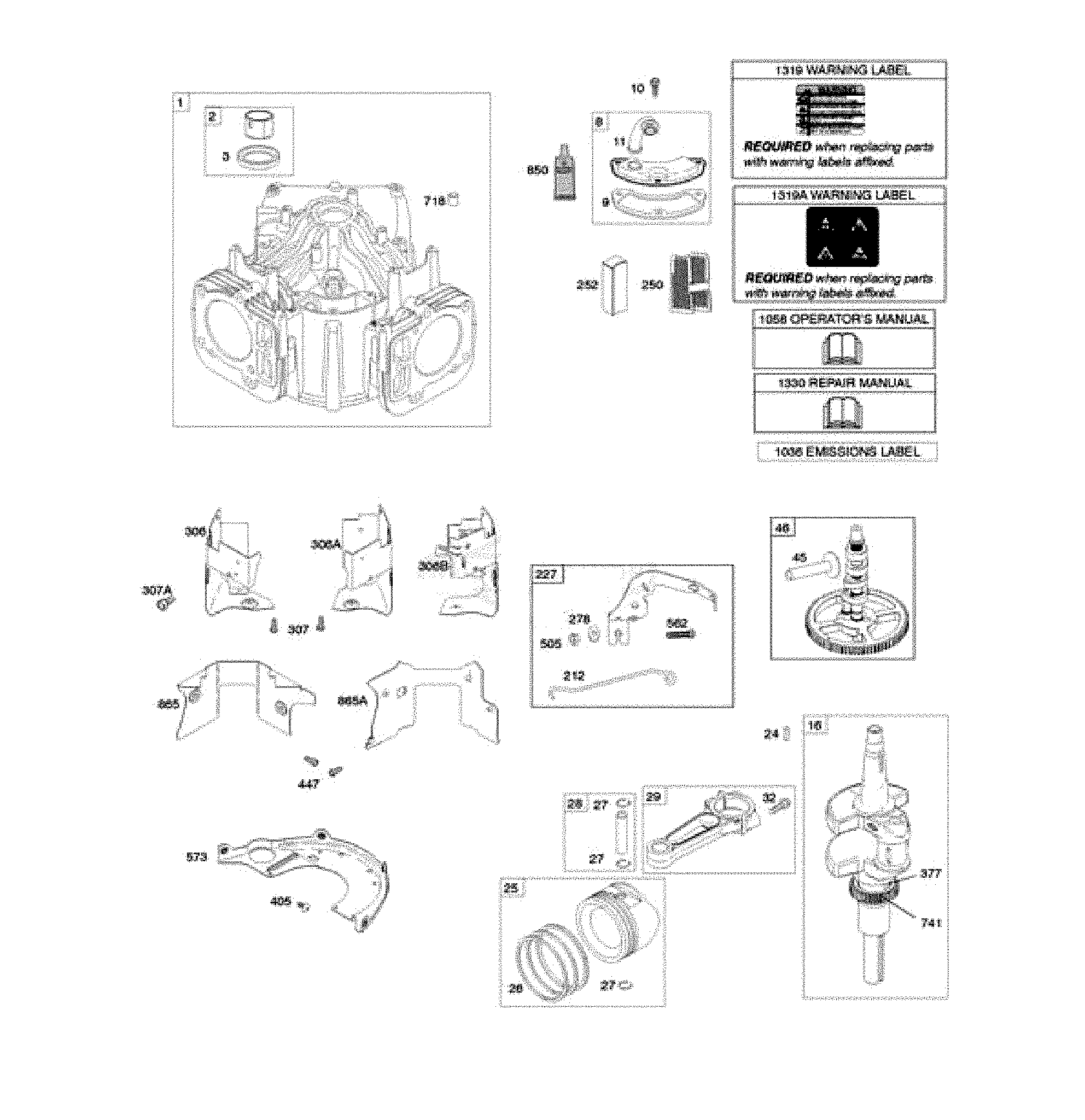 Cylinder/crankshaft/camshaft