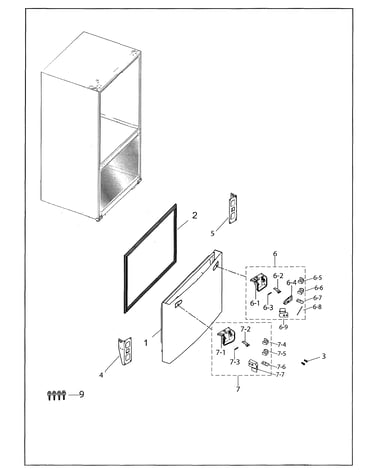 Door freezer