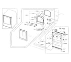 Samsung DV40J3000EW/A2-01 front frame & door diagram