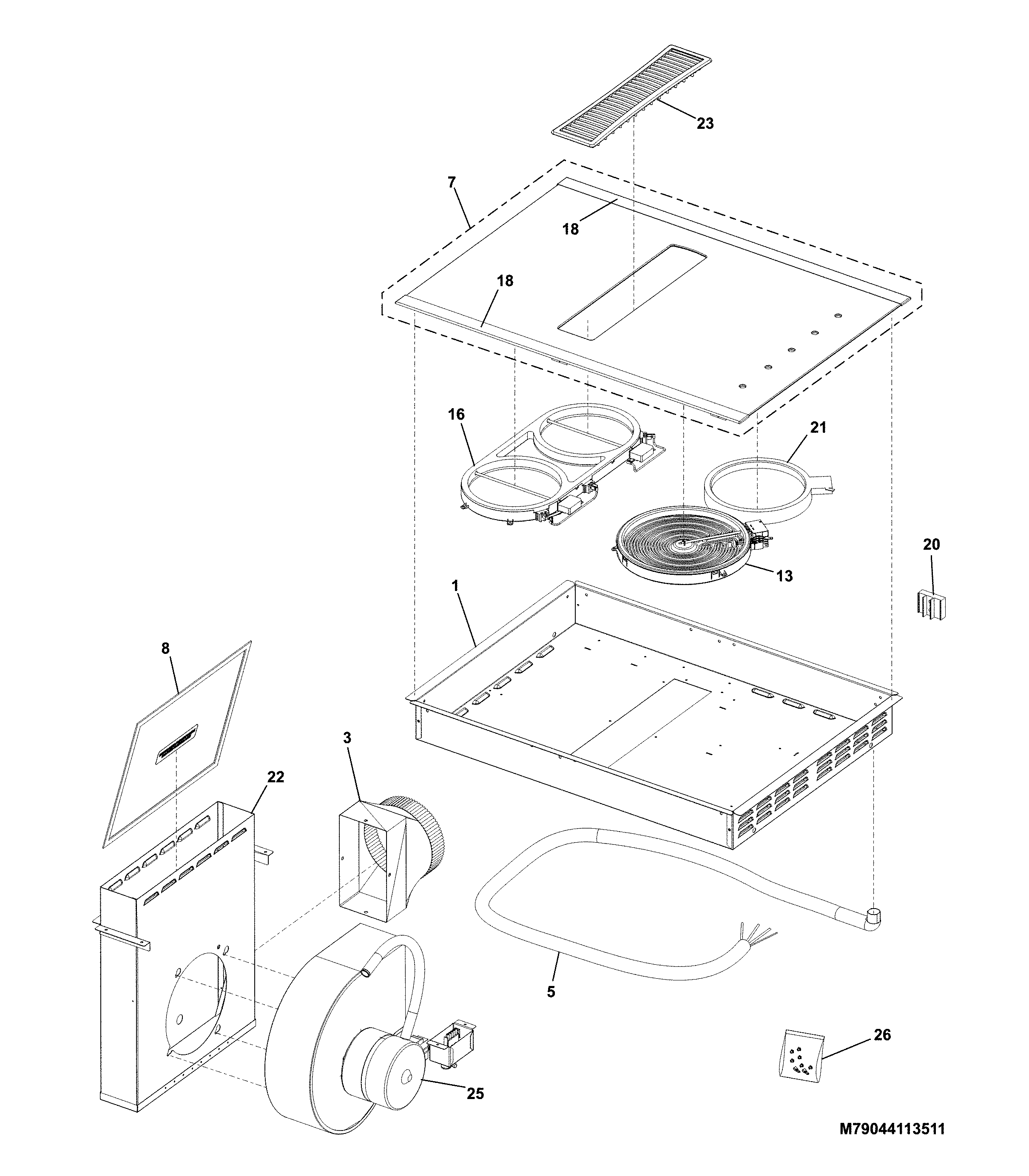 Main top/surface units