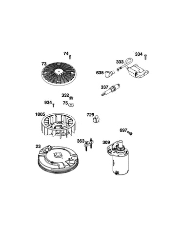 Flywheel/ignition/starter