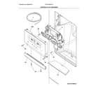 Frigidaire FPHF2399PF7A controls & ice dispenser diagram