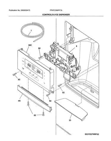 Controls & ice dispenser