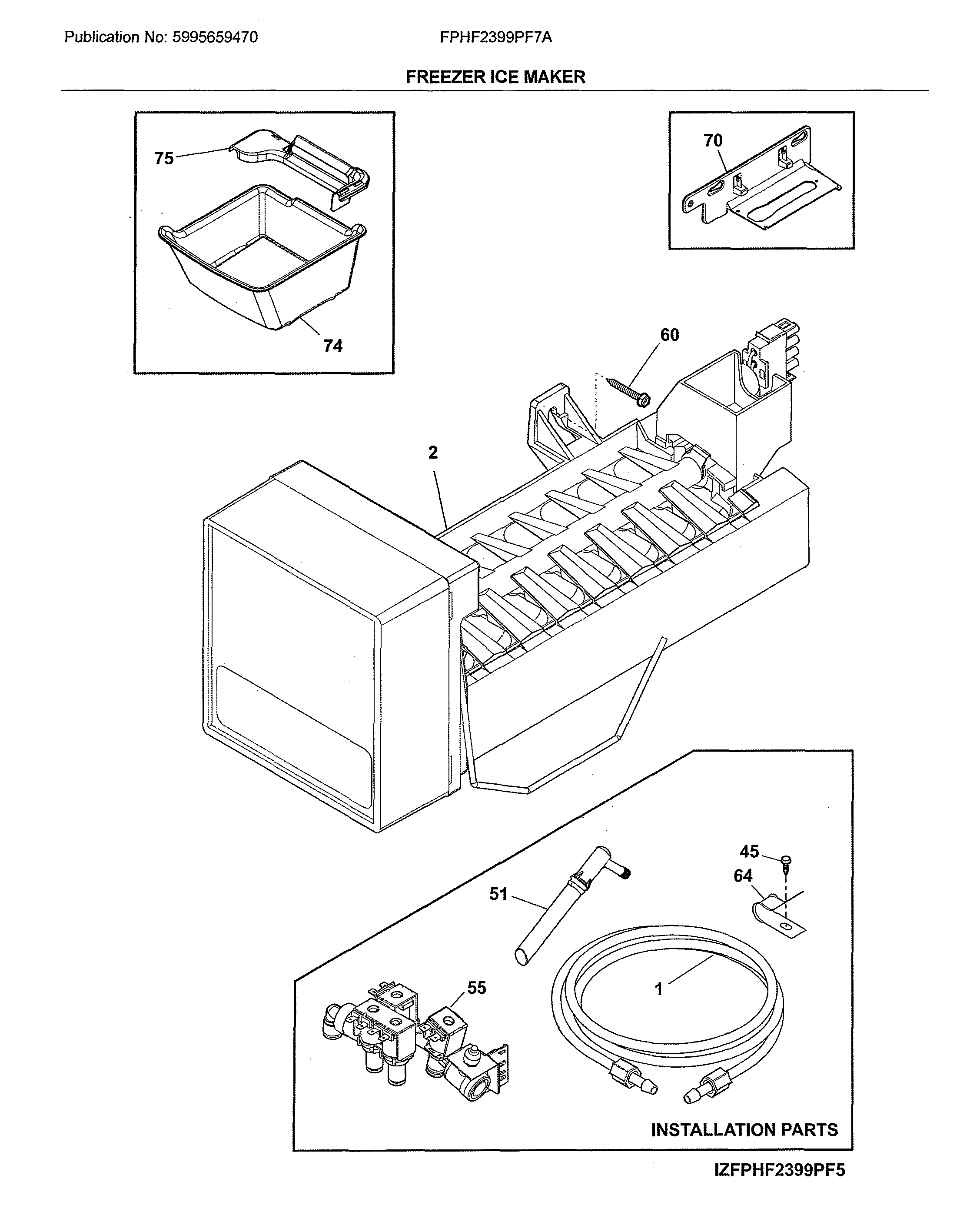 Freezer ice maker