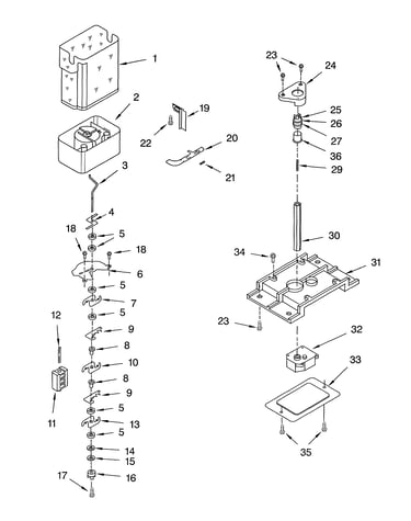 Motor & ice container
