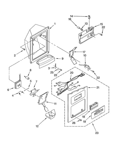 Dispenser front