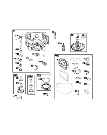 Camshaft/sump/gasket set