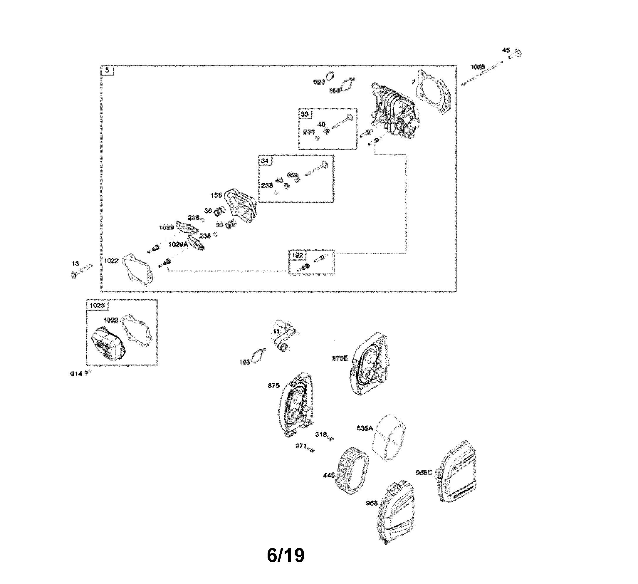 Head-cylinder/air cleaner
