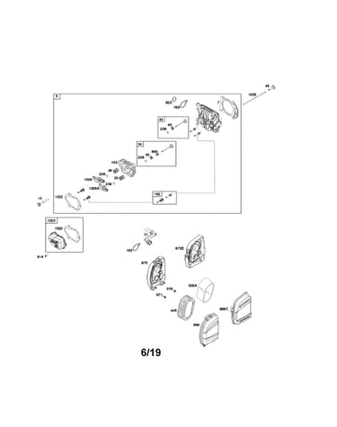 Head-cylinder/air cleaner