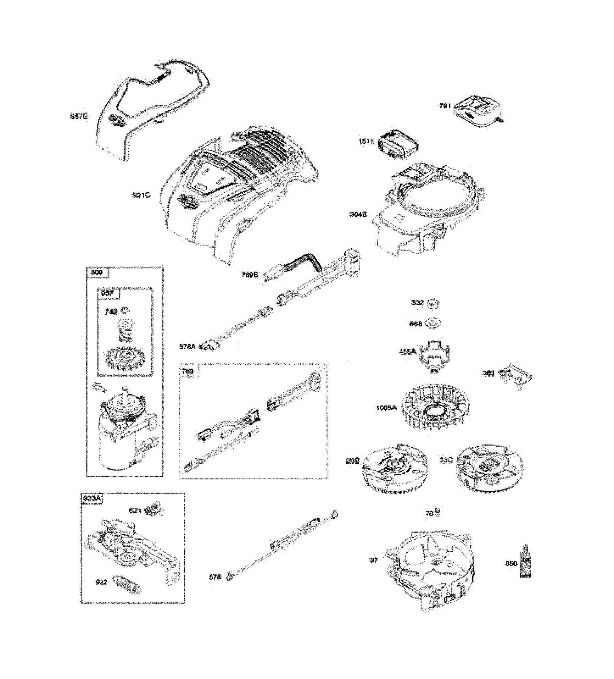 Motor-starter/flywheel