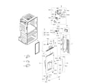 Samsung RF25HMEDBSR/AA-10 left refrigerator door diagram