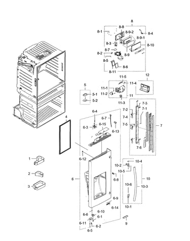 Left refrigerator door