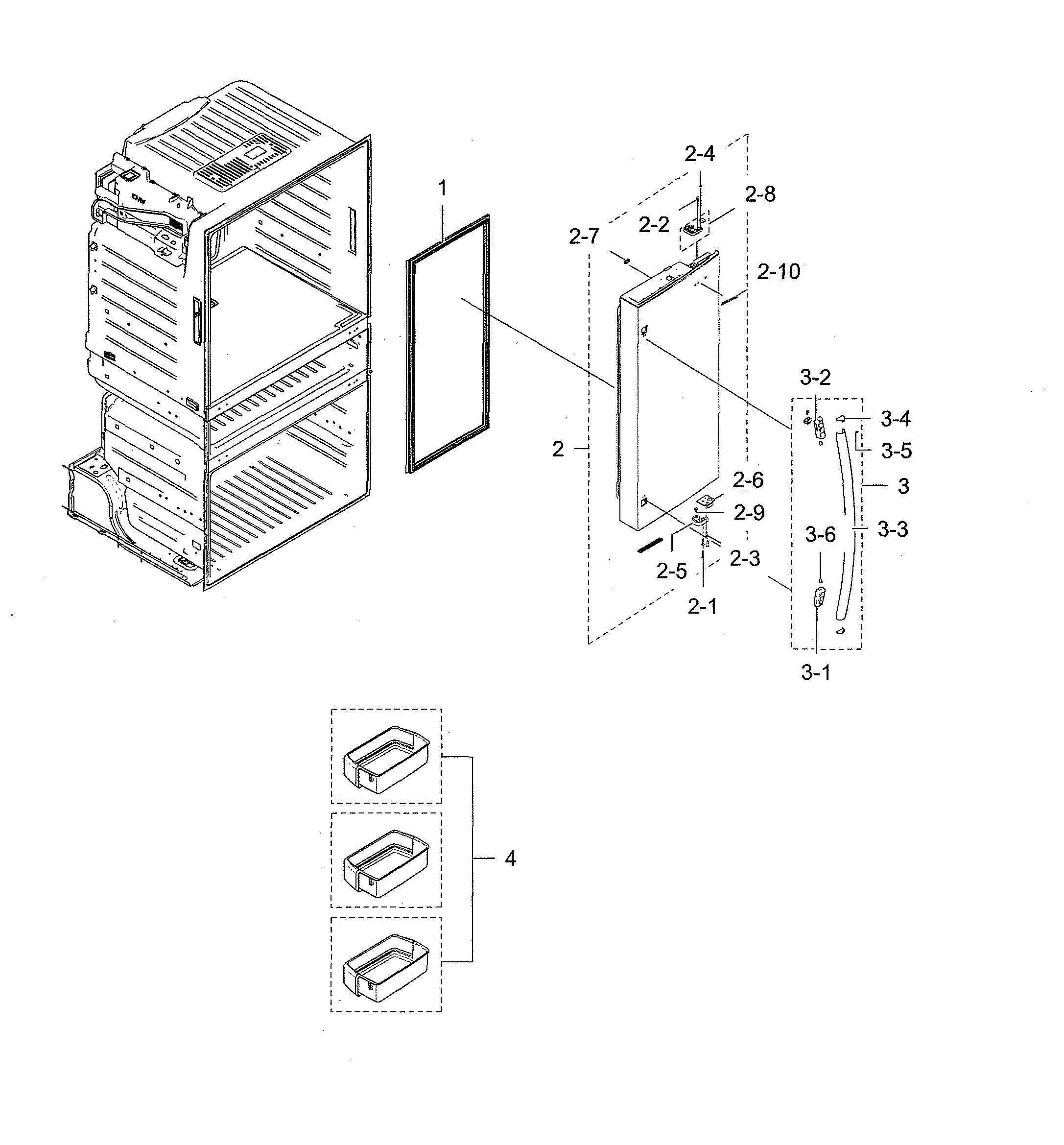 RIGHT REFRIGERATOR DOOR