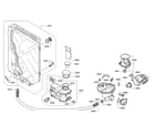Bosch SHE68E05UC/25 water inlet & softener/sump diagram