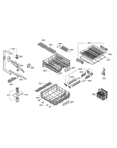 Spray arms/dishracks