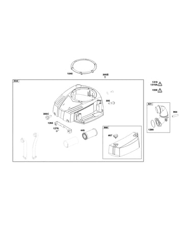 Blower housing/air cleaner