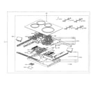 Samsung NE58R9560WG/AA-00 cooktop assembly diagram