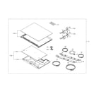 Samsung NE58R9431SG/AA-00 cooktop assembly diagram