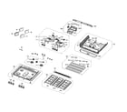 Samsung NX58R9421ST/AA-00 cooktop assembly diagram