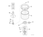 Alliance AWN432SP113TW04 agitator/fabric softener dispenser/drive bell diagram
