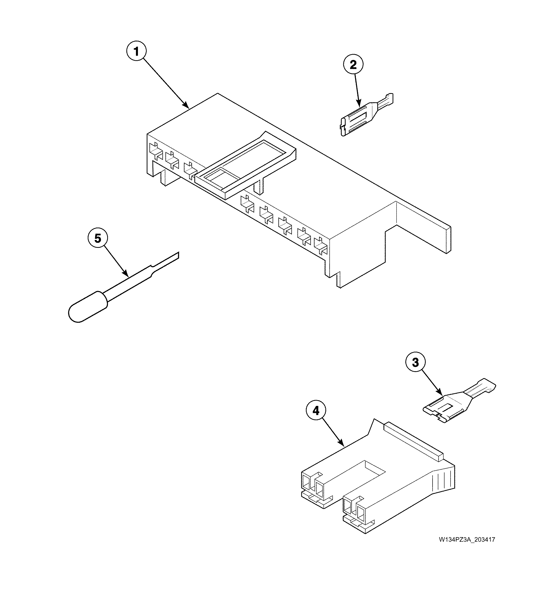 Mixing valve/motor connection blocks/terminals
