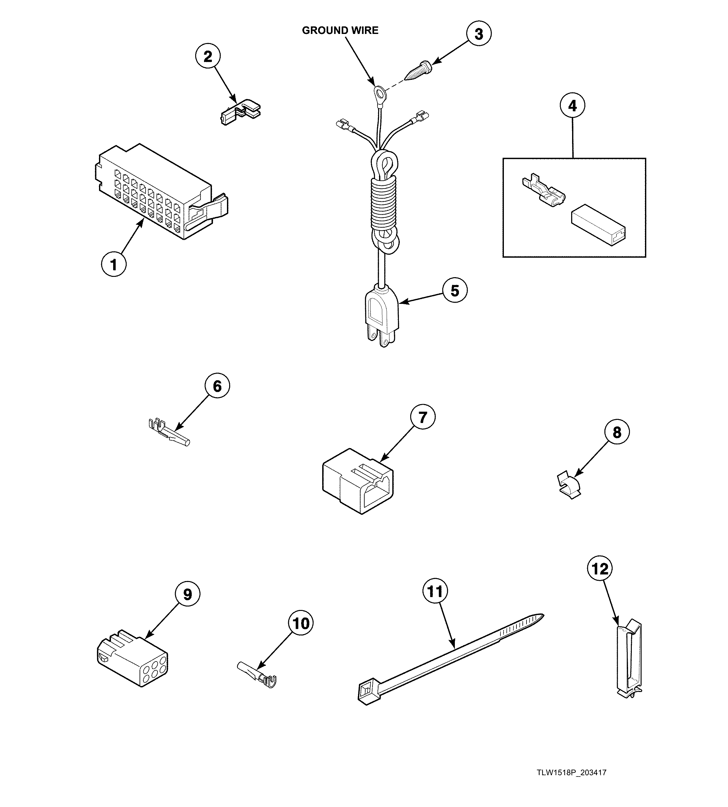 Lead-in cord/terminals
