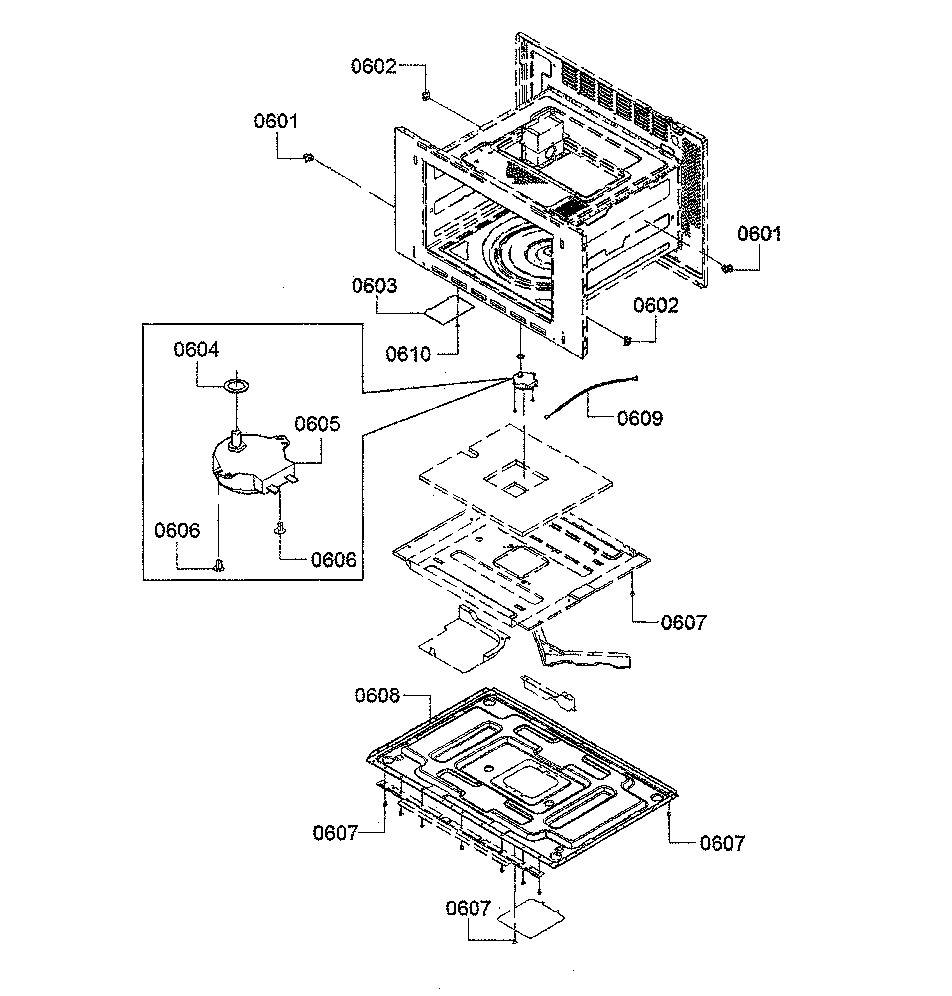 TURNTABLE MOTOR/BASE PLATE