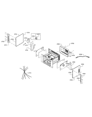 Side & back panels/cable harness