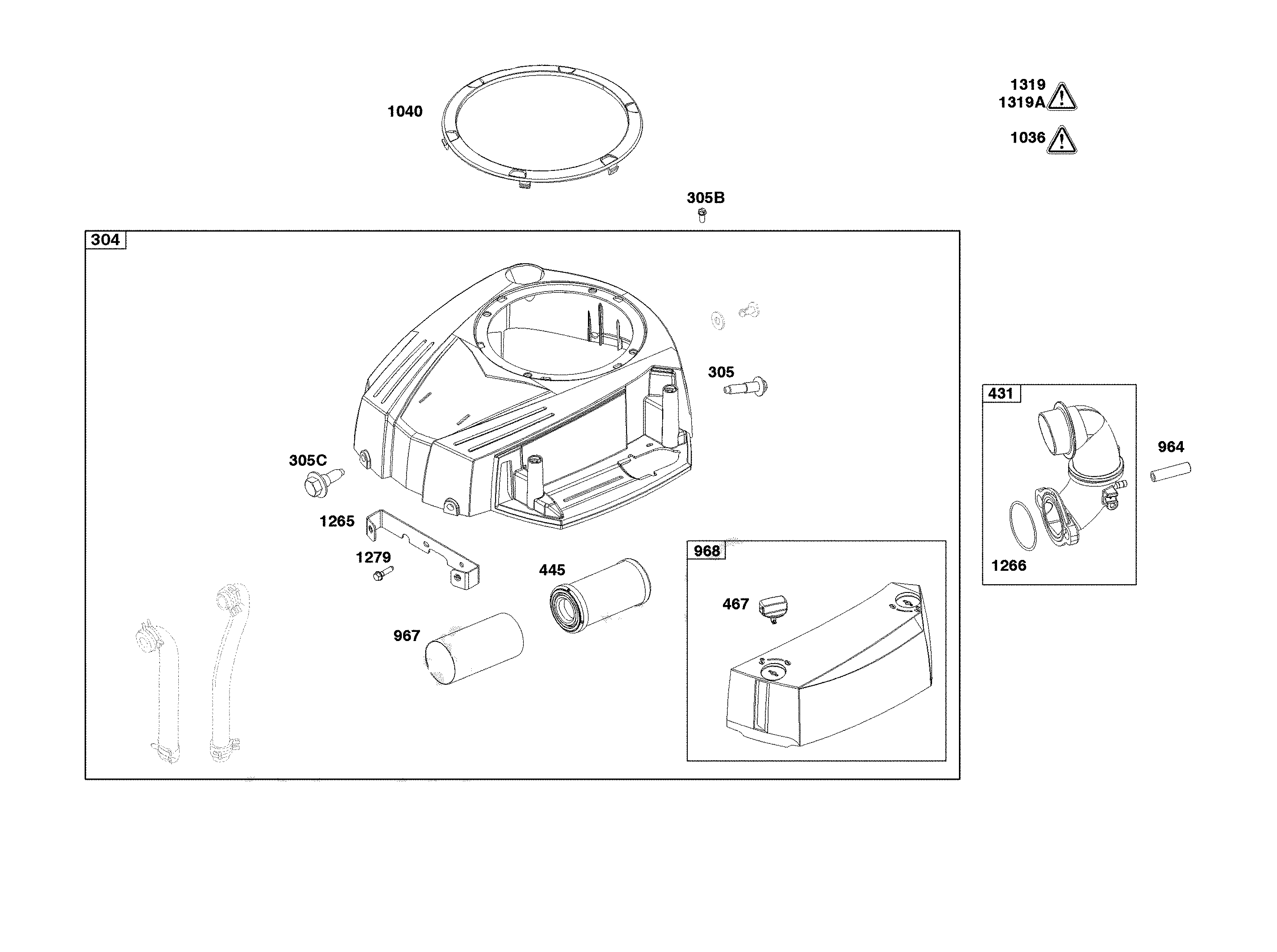 BLOWER HOUSING/AIR CLEANER