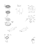 Flywheel/controls/wire harness/starter/alternator
