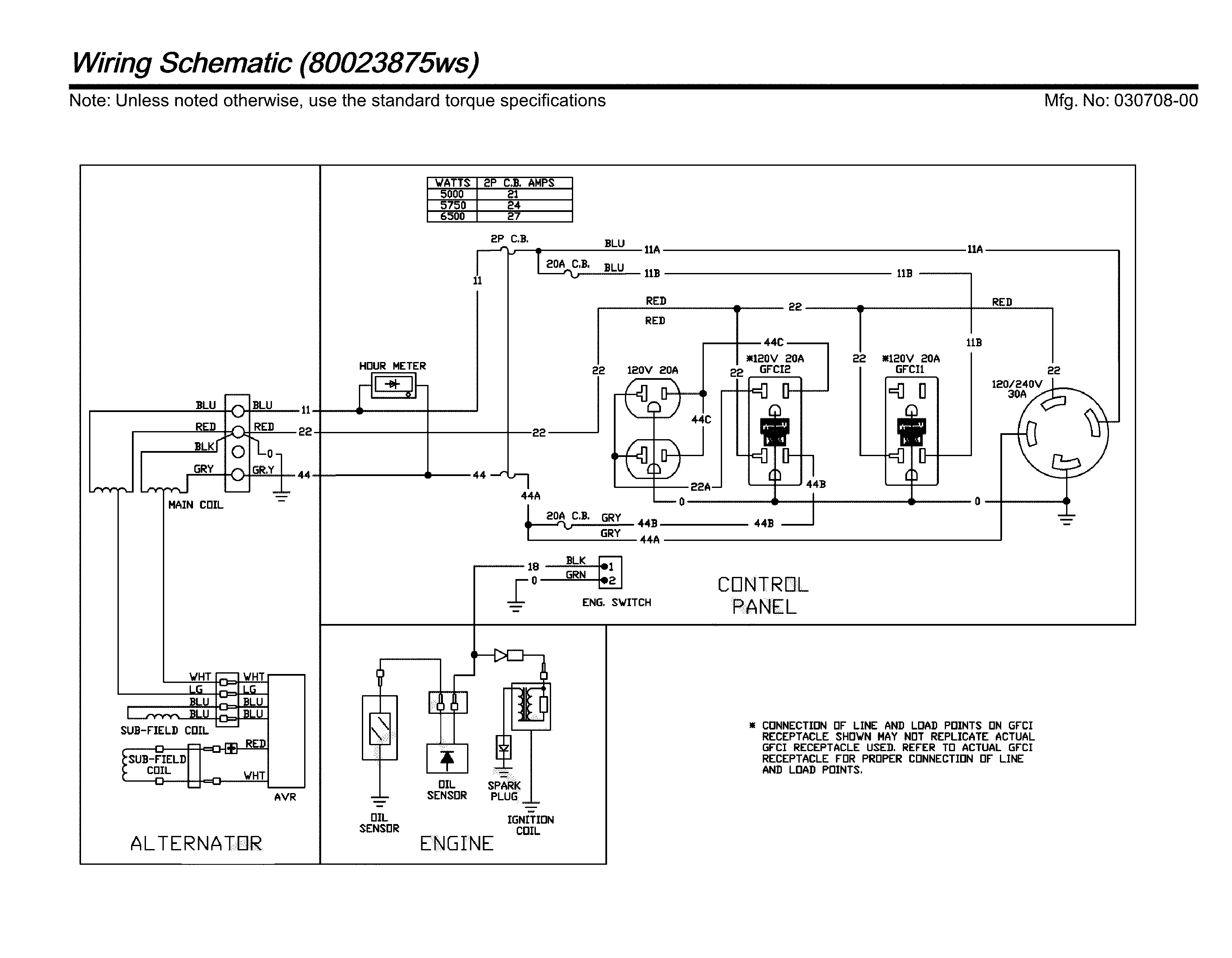 WIRING SCHEMATIC (80023875WS)