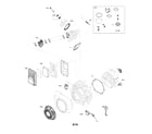Briggs & Stratton 030708-00 air cleaner/carburetor/gaskets/ignition/rewind starter diagram