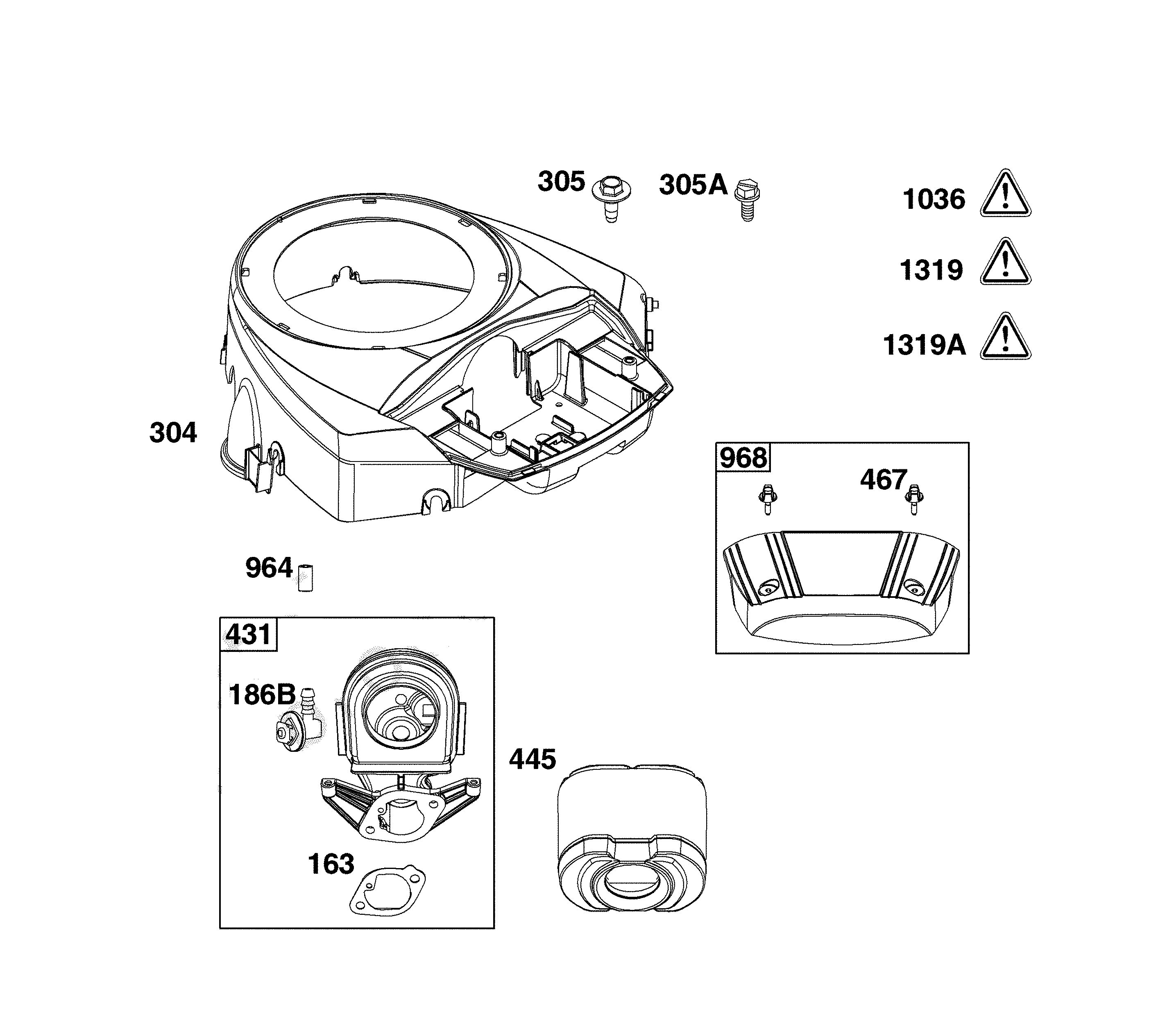 Blower housing/air cleaner