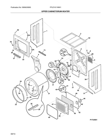 Upper cabinet/drum heater