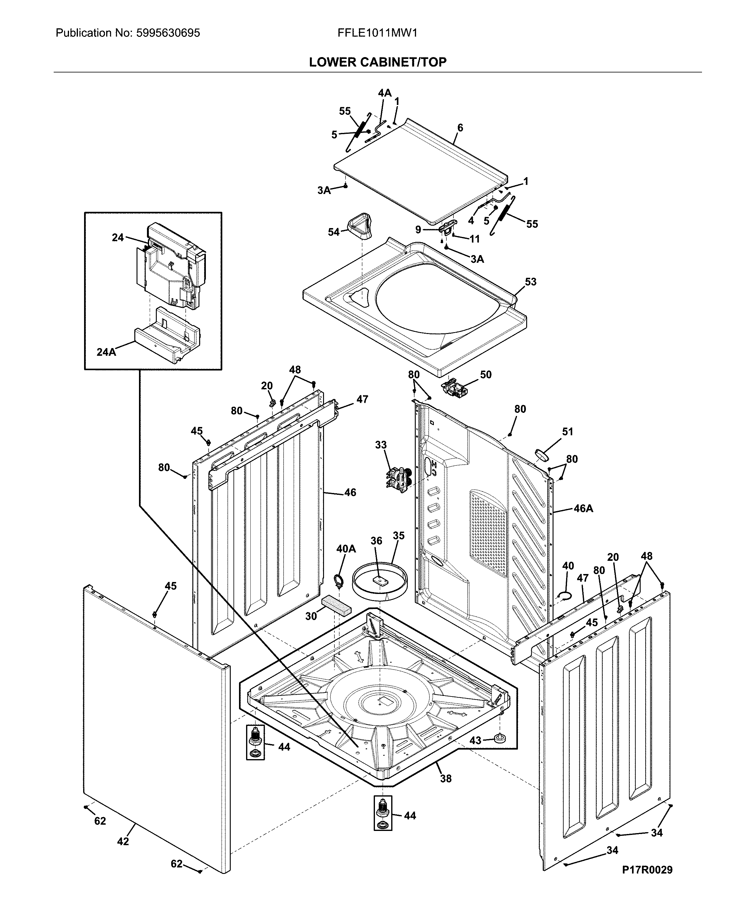 Lower cabinet/top