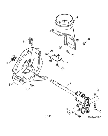 Chute discharge/impeller